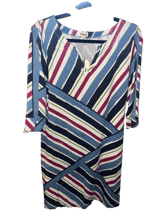 Hatley Dresses & Skirts - NWT Hatley Navy, Light Blue & Magenta Striped Midi Dress